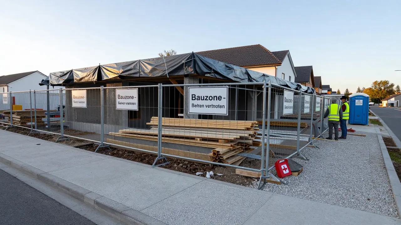 Baustelleneinrichtung im Eigenheim: Schutz, Lager und Wege - So planen Sie richtig