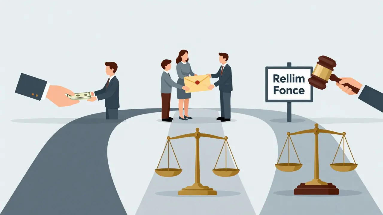 Drei Wege für eine vermietete Immobilie im Erbfall: Entschädigung, gemeinsame Vermietung und Zwangsversteigerung.