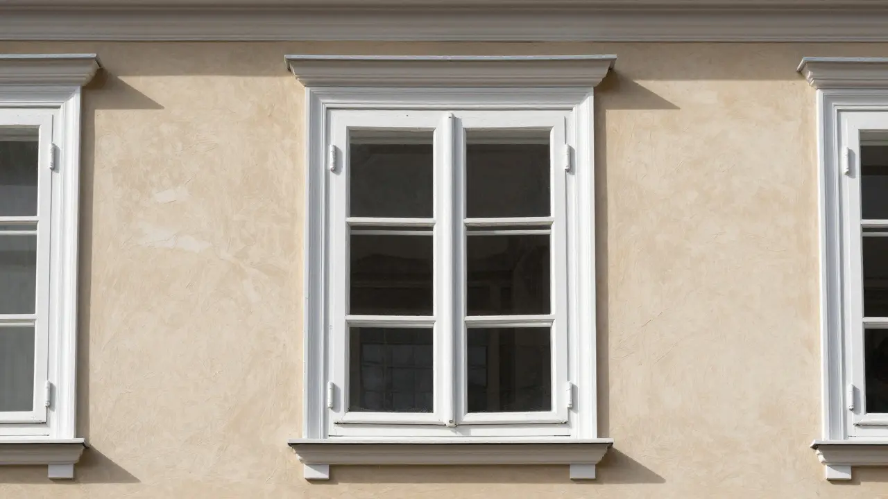 Saniertes Doppelwing-Fenster mit neuen Dichtungen an der Fassade