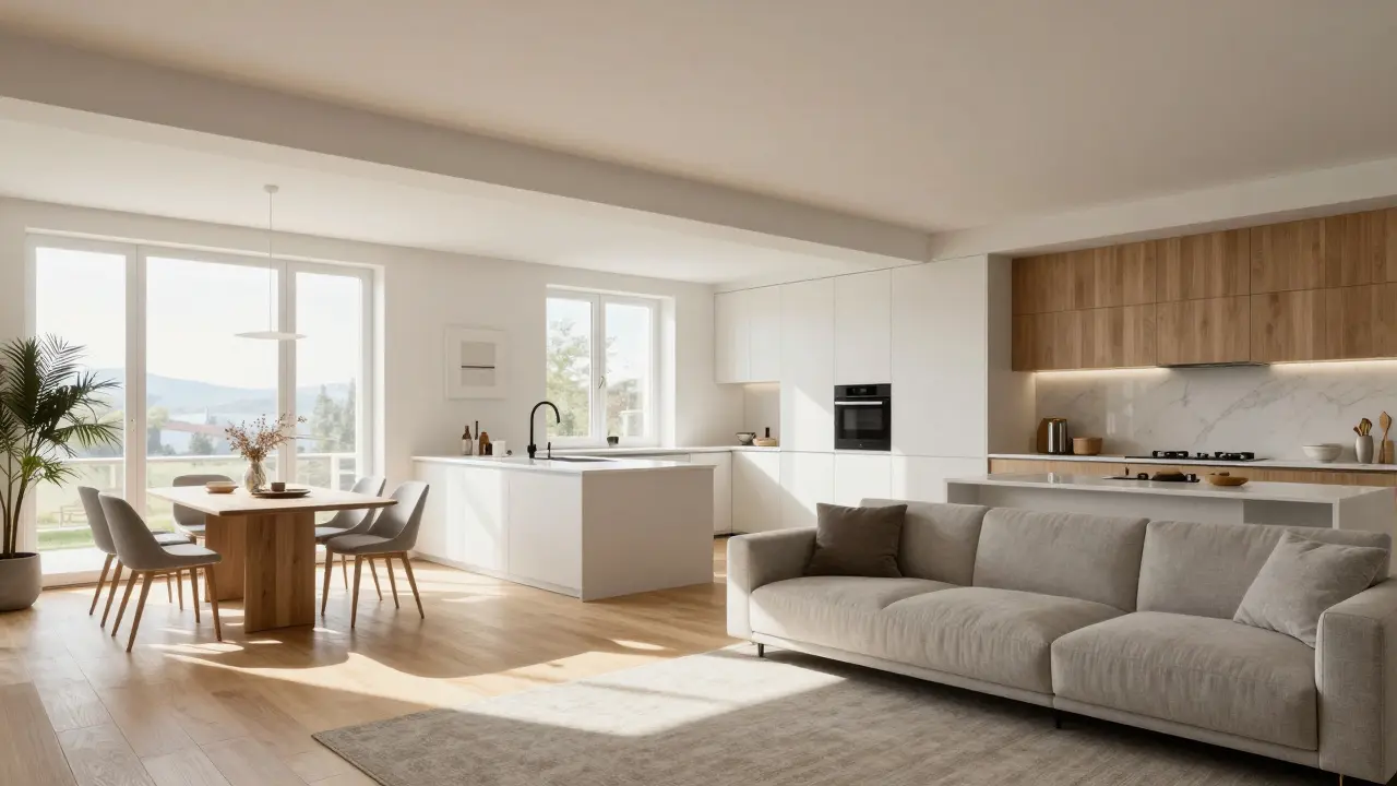 Offenes Wohn-Esszimmer einrichten: Zonenplanung und Möbel im Wohnzimmer