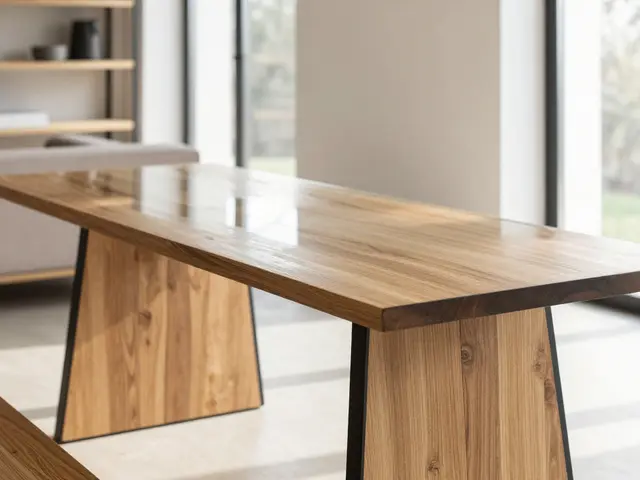Materialmix harmonisch: Holz, Metall und Glas in der modernen Einrichtung