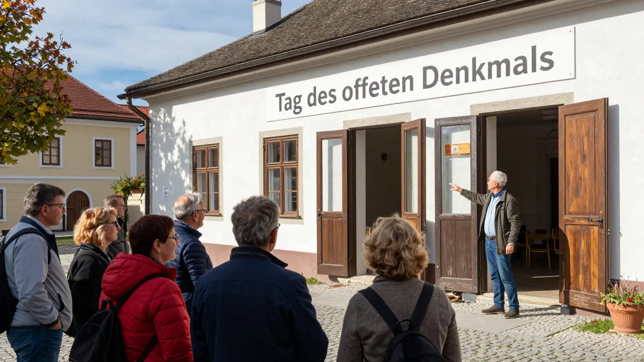Besuch eines denkmalgeschützten Gebäudes am Tag des offenen Denkmals