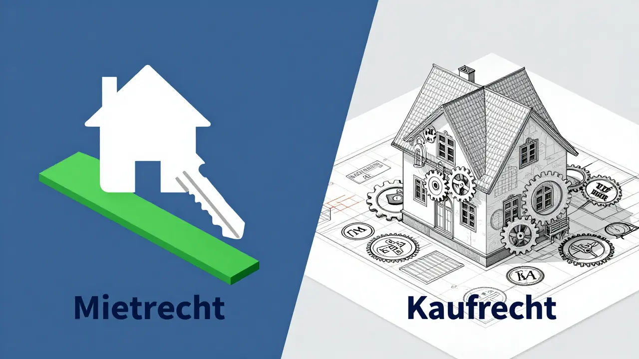 Grafik: Mietrecht vs. Kaufnebenkosten
