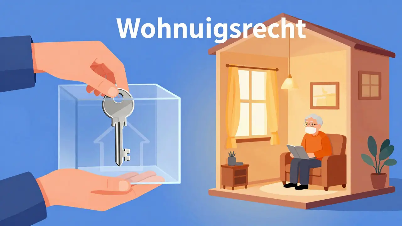 Konzeptillustration von Wohnungsrecht und Eigentumsabtrennung