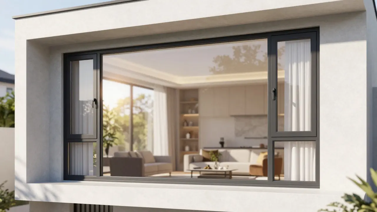 Dreifachverglasung in einem modernen Neubau mit Sonnenlichteinfall