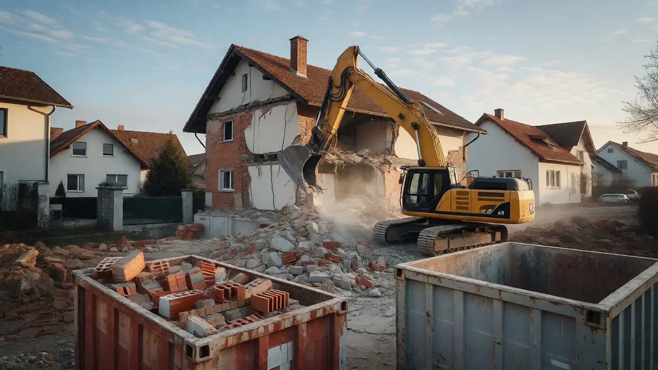Abbruchkosten kalkulieren: Container, Entsorgung und Schadstoffe richtig einplanen