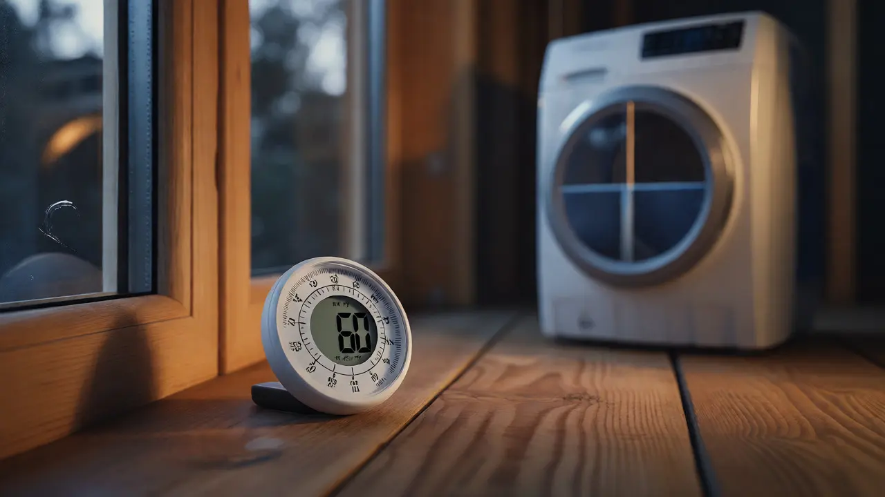 Hygrometer und Bautrockner überwachen die Luftfeuchtigkeit im neuen Haus