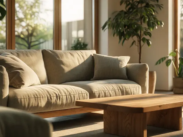 Nachhaltiges Wohnzimmer: Umweltfreundliche Möbel & Textilien